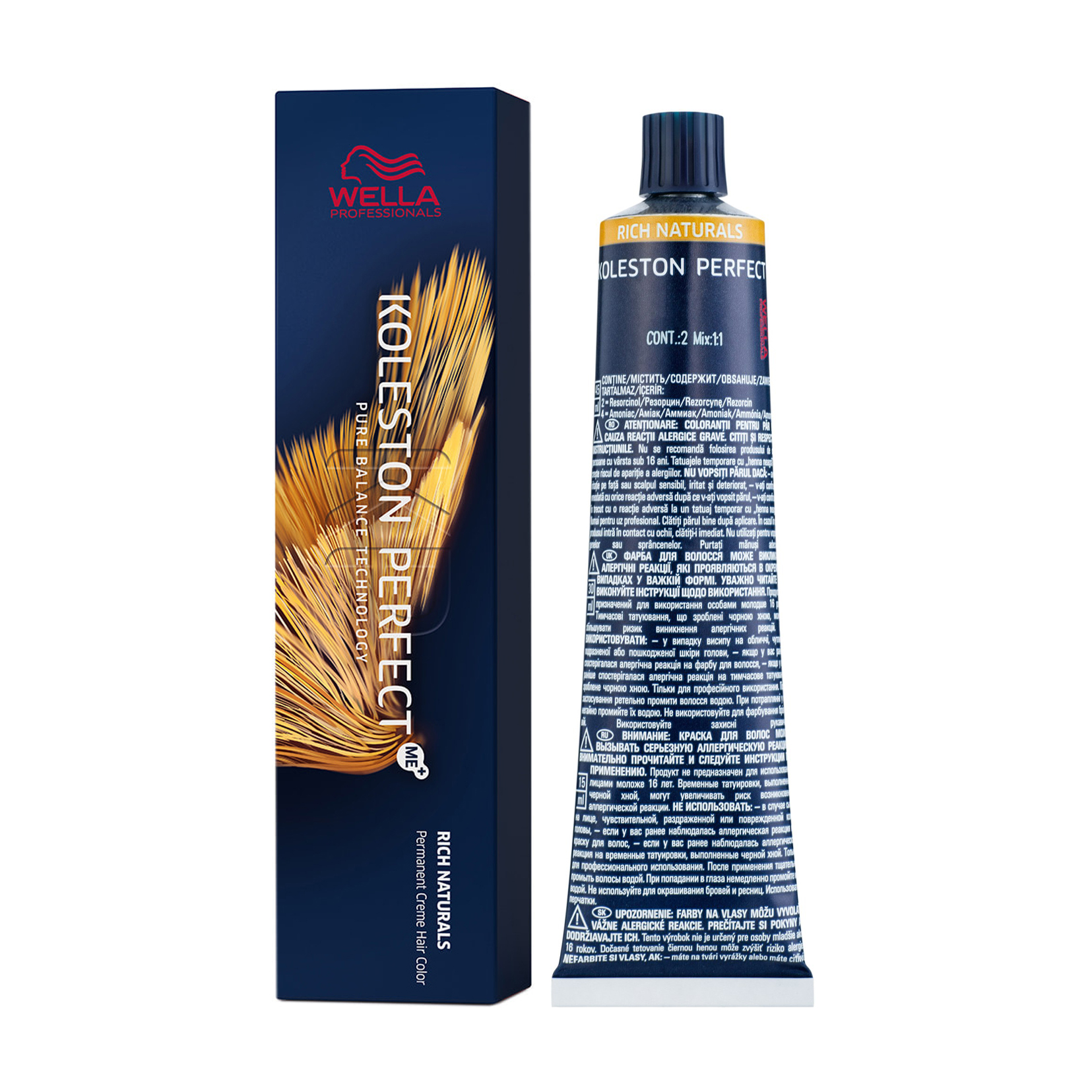 Уцінка! Стійка крем-фарба для волосся Wella Professionals Koleston Perfect Me+ Rich Naturals 8/38 Світлий блондин золотистий перлинний, 60 мл